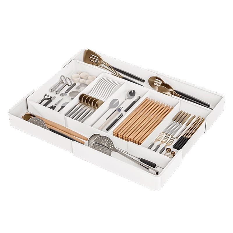 Retractable Kitchen Drawer Organizer – Cutlery & Utensil Storage Box