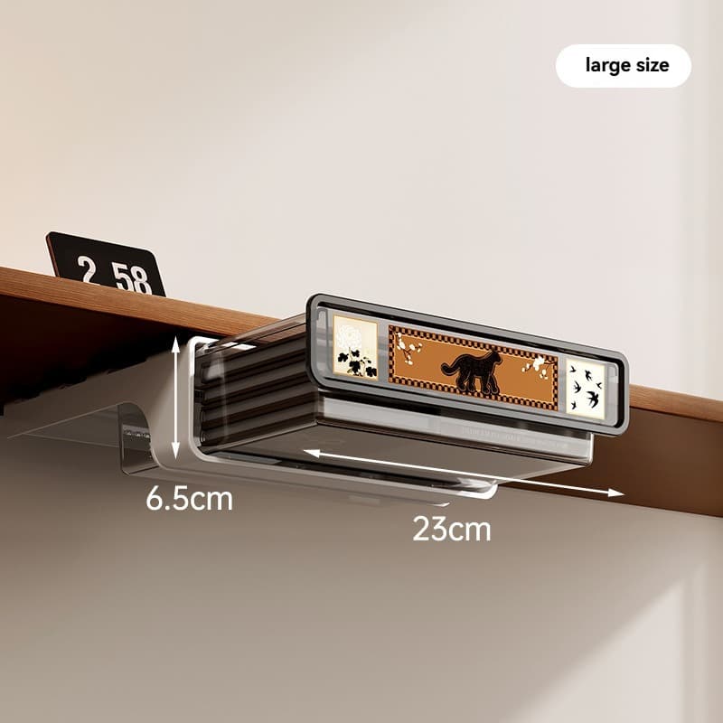 Vintage Under-Desk Drawer Organizer – Pull-Out Storage Box, Large