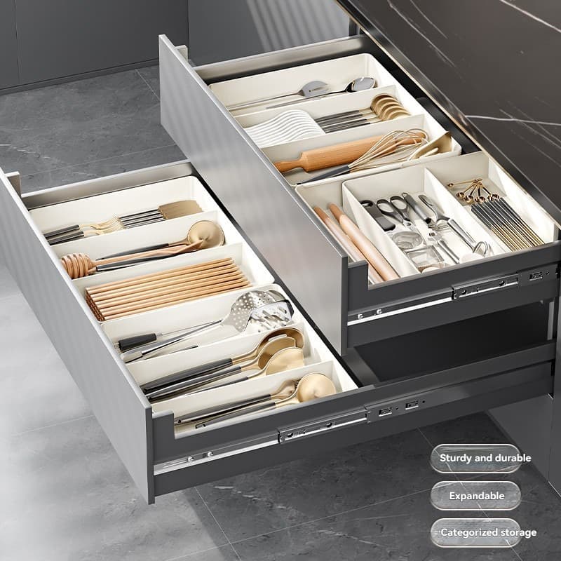 Retractable Kitchen Drawer Organizer – Cutlery & Utensil Storage Box
