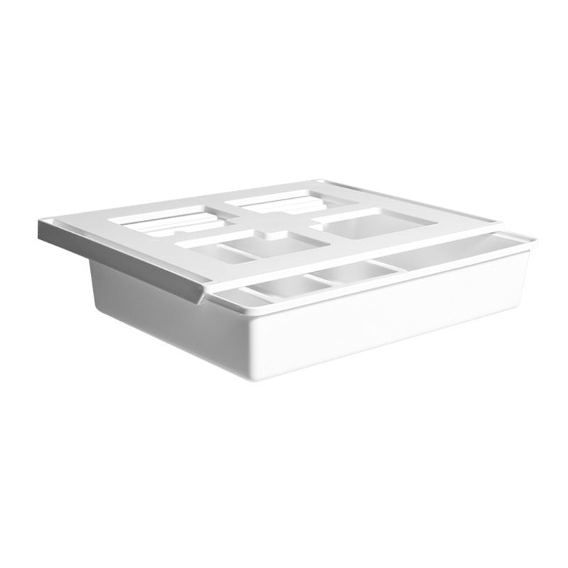 Sticky Under-Desk Drawer Box – Hidden Storage Organizer, Multi-Size