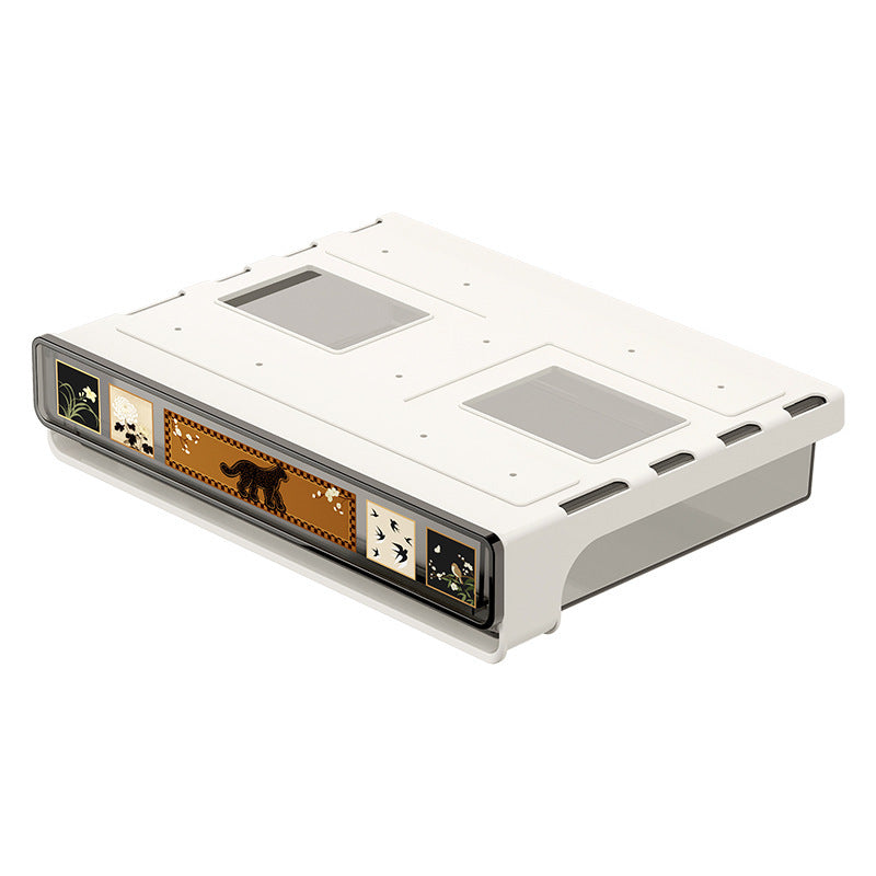 Vintage Under-Desk Drawer Organizer – Pull-Out Storage Box, Large